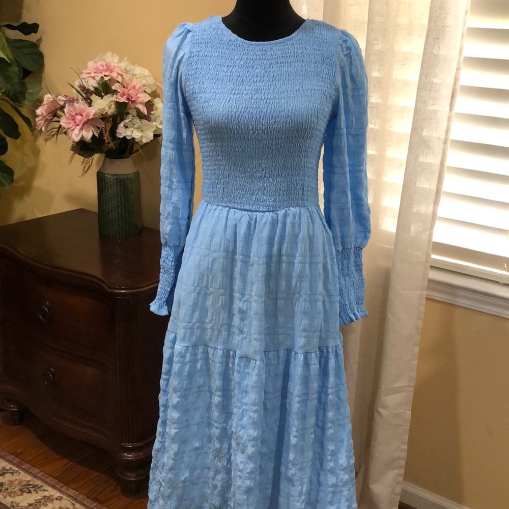 Baby blue midi 👗 dress Elings